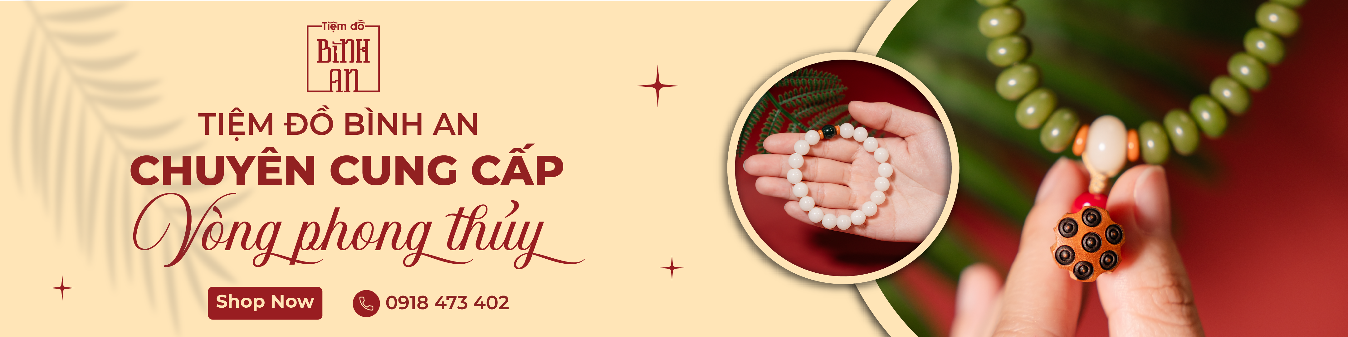 Tiệm Đồ Bình An chuyên cung cấp vòng phong thủy